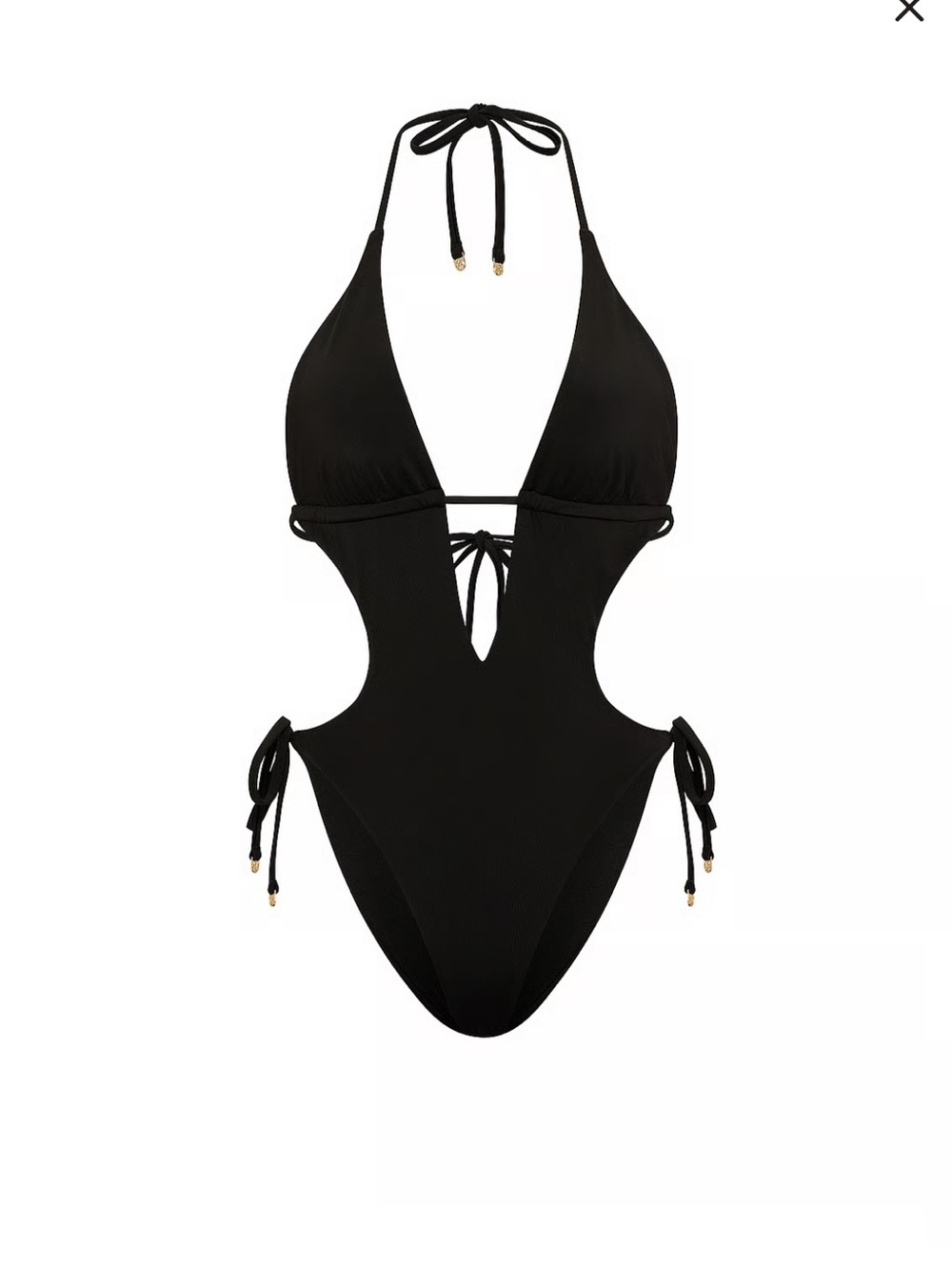 Vitamin A Side-Tie Monokini One-Piece Swimsuit. Black. Size XS. NWT